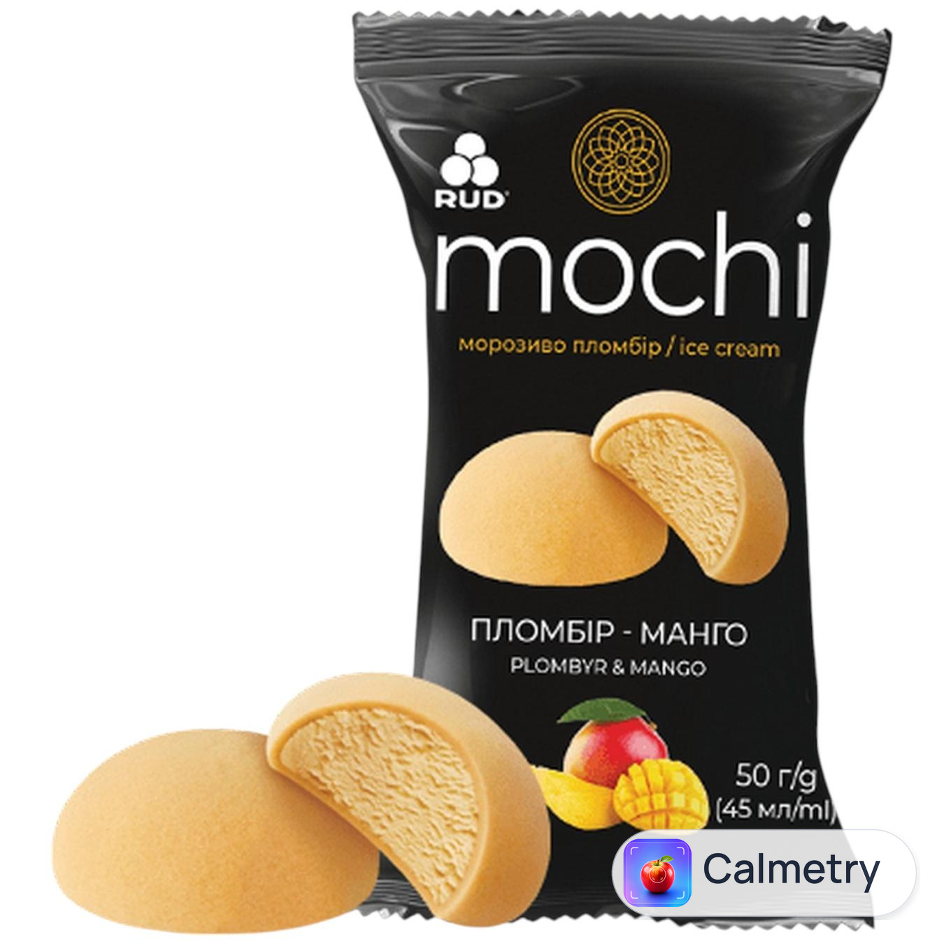 Морозиво-десерт Рудь Mochi Пломбір-манго 50г