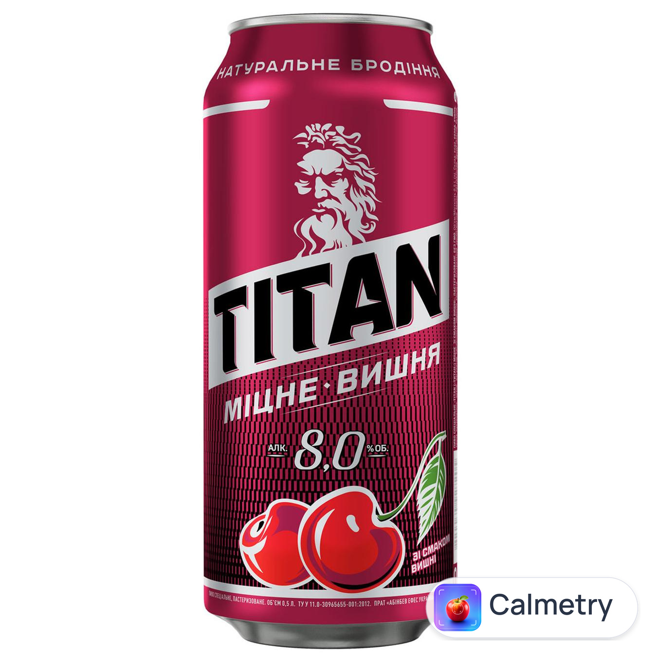 Пиво Titan міцне темне зі смаком вишні 8% 0,5л — фото продукту