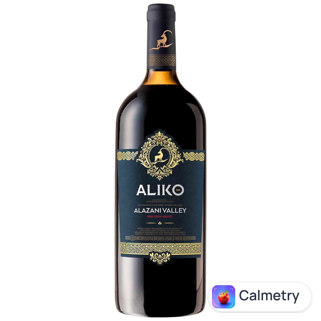 Вино Aliko Алазанська Долина червоне напівсолодке 9-13% 1,5л — фото продукту