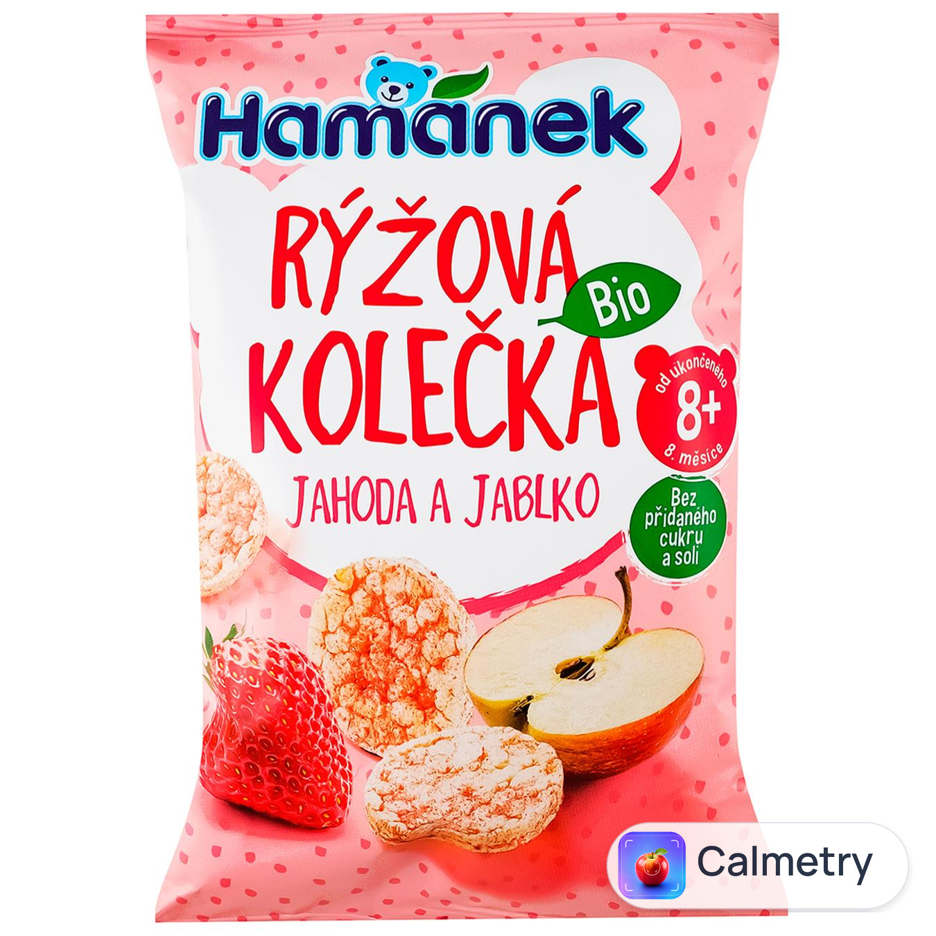 Хлібці рисові Hamanek полуниця та яблуко 35г
