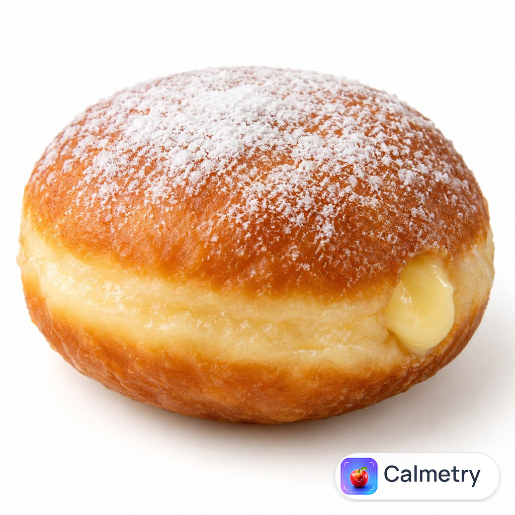 Пончик дріжджовий з кремом