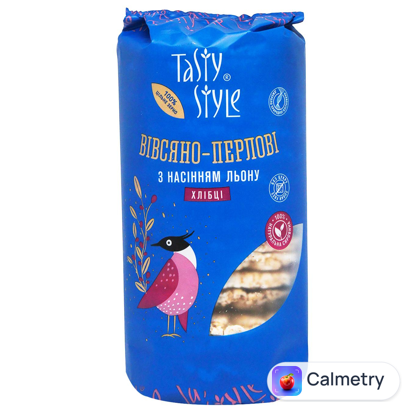 Хлібці Tasty Style вiвсяно-перловi з насiнням льону 110г — фото продукту