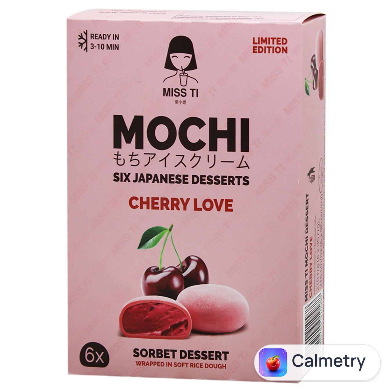Морозиво Miss Ti Mochi Вишневий сорбет 6шт 35г