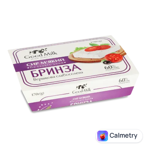 Сир Good milk Бринза вершкова слабосолона безлактозний 60%