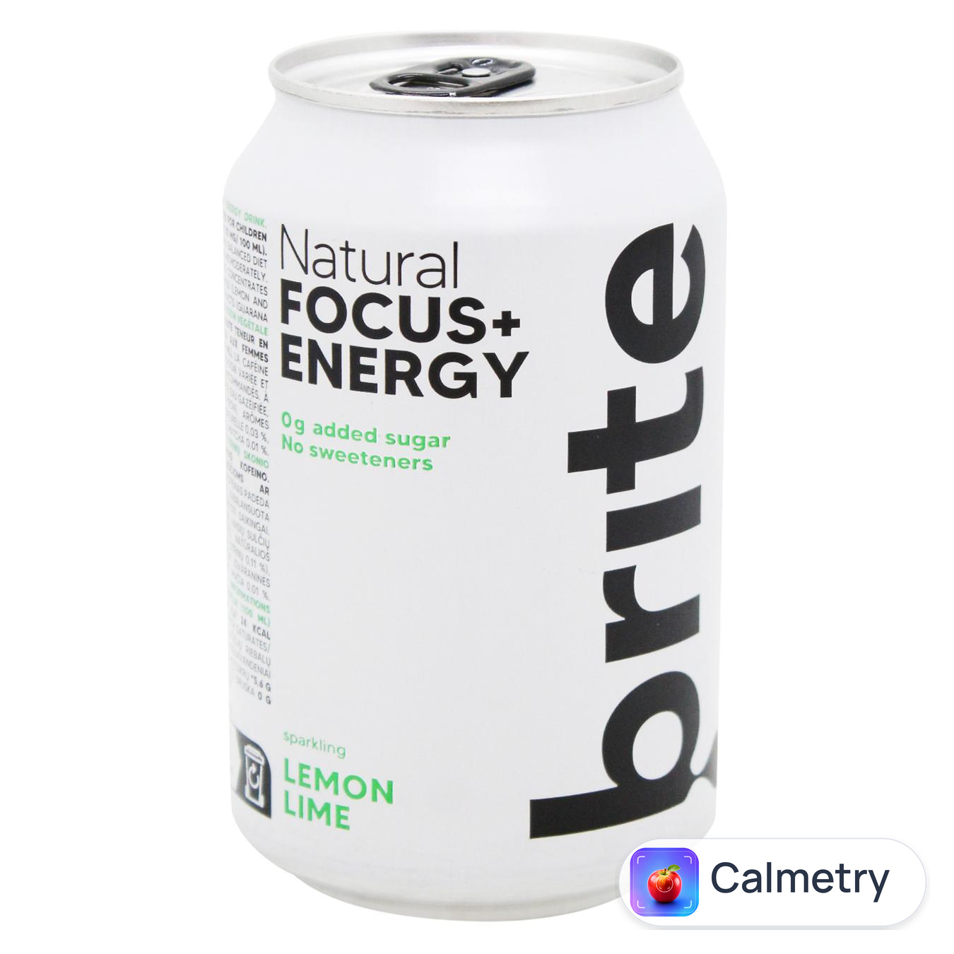 Напій енергетичний Brite Natural зі смаком лимона та лайма газований 0,33л — фото продукту