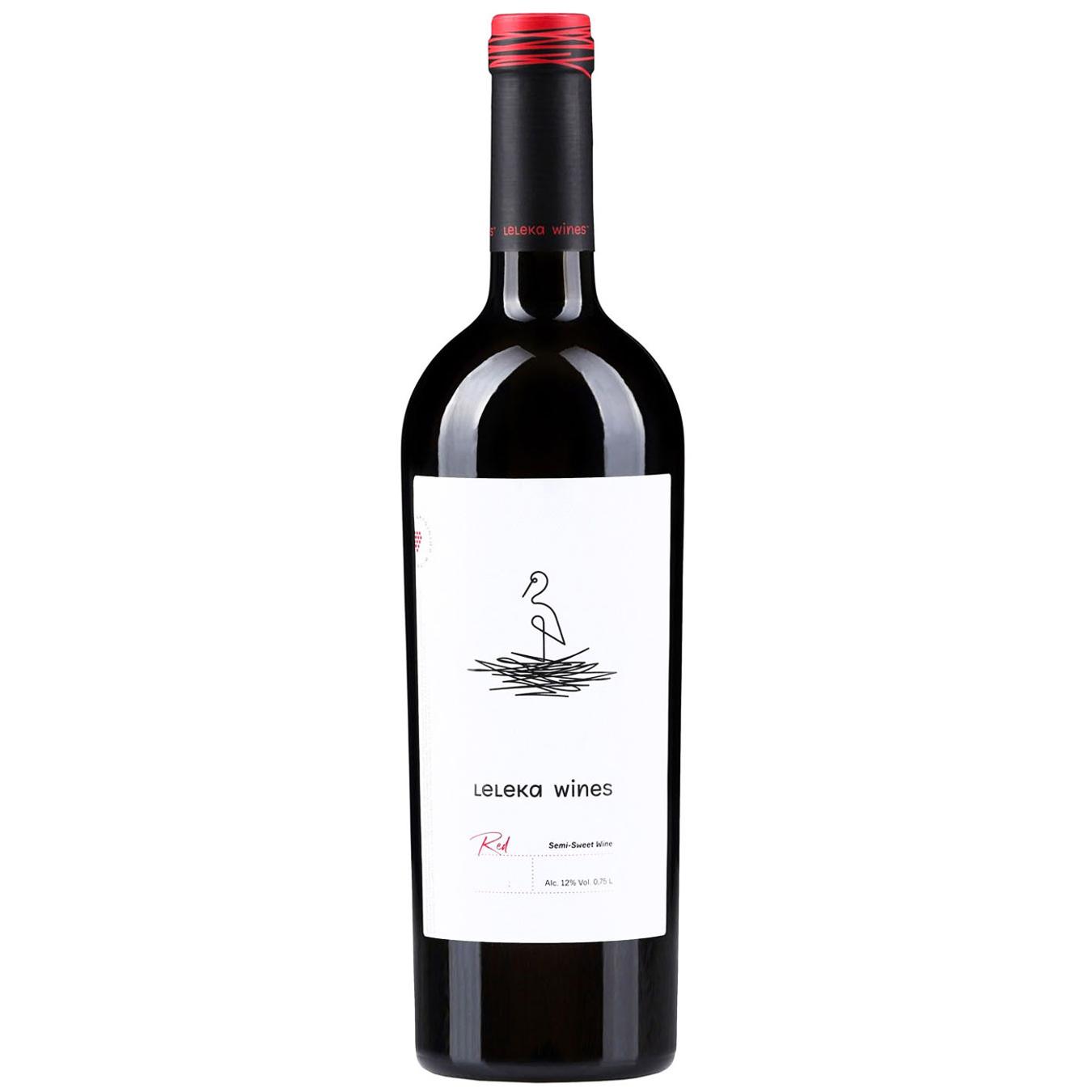 Вино Leleka Wines Red червоне напівсолодке 11,5% 0,75л — фото продукту