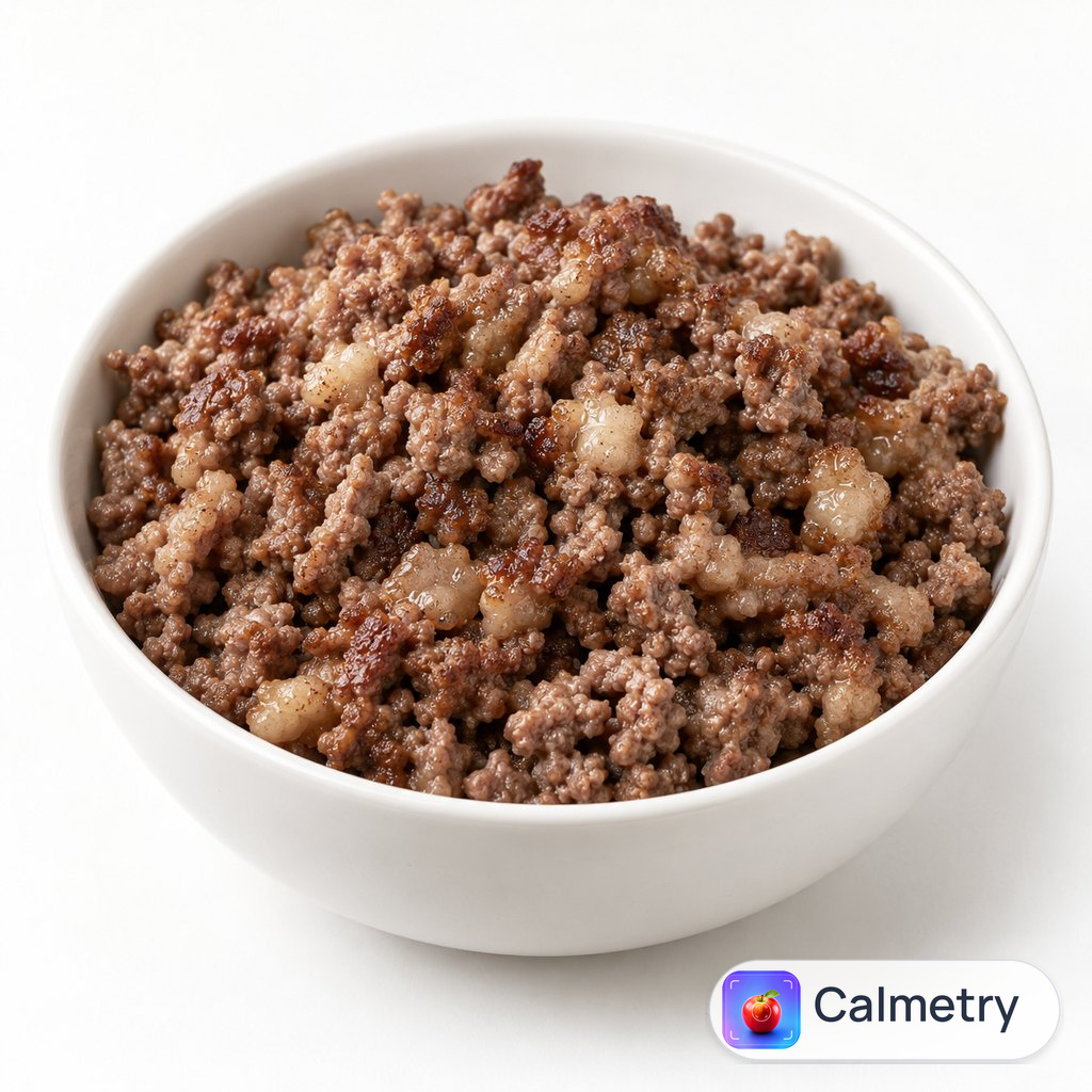 Яловичий фарш 30% жиру, смажений
