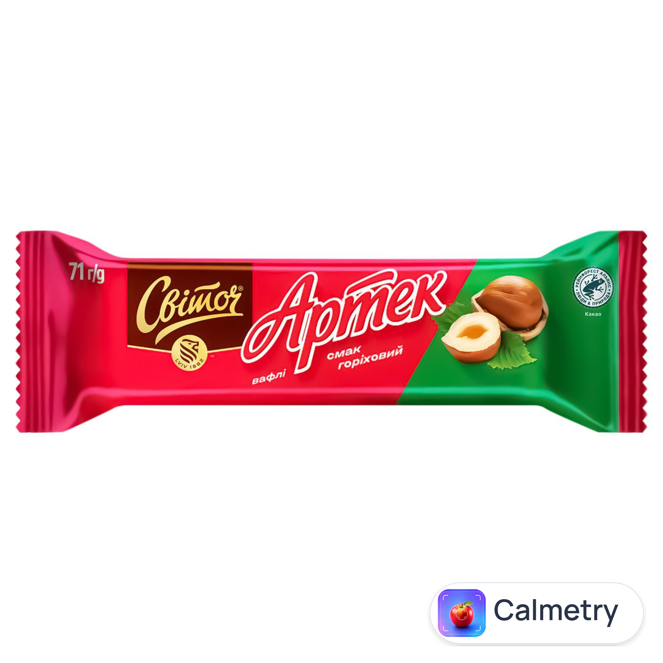 Вафлі СВІТОЧ® Артек зі смаком горіха 71г — фото продукту
