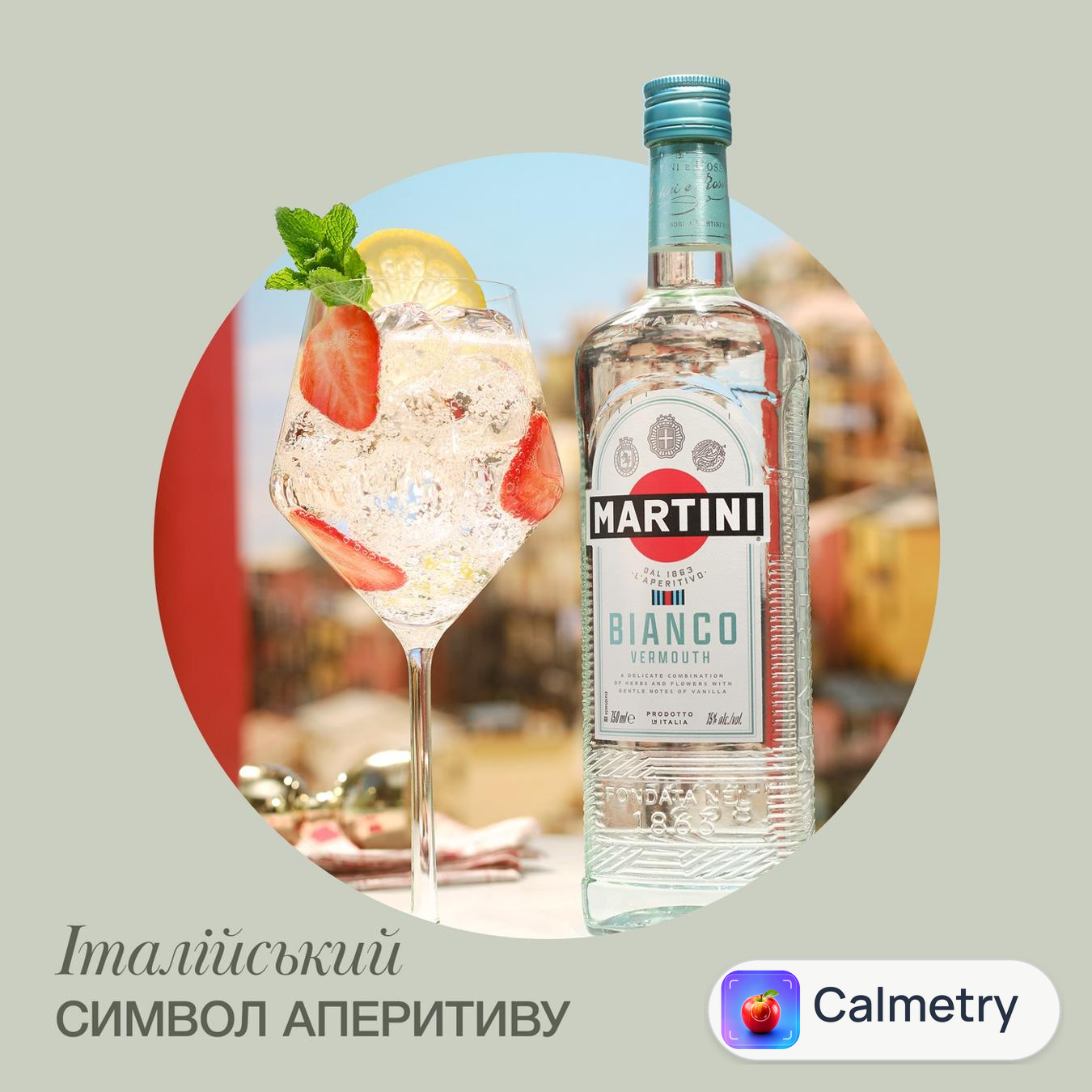 Вермут Martini Bianco білий десертний 15% 0,75л — фото продукту