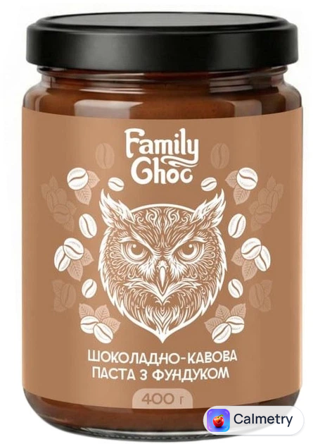 Шоколадно-кавова паста Family Choc з фундуком 400 г