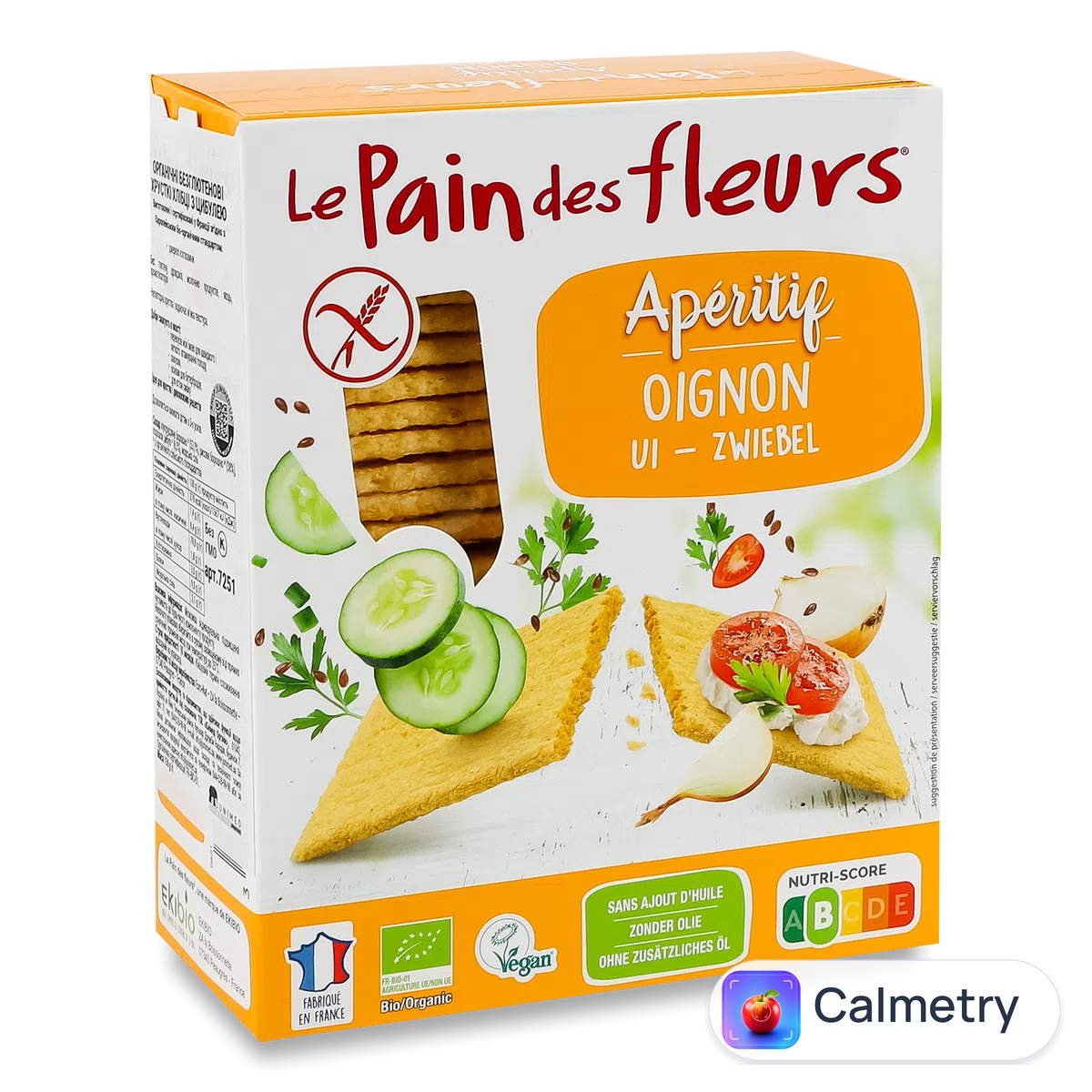 Хлібці Le Pain des Fleurs оргнічні хрусткі з цибулею 150г
