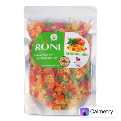 Ананас Roni кубики 8-10мм мікс сушений