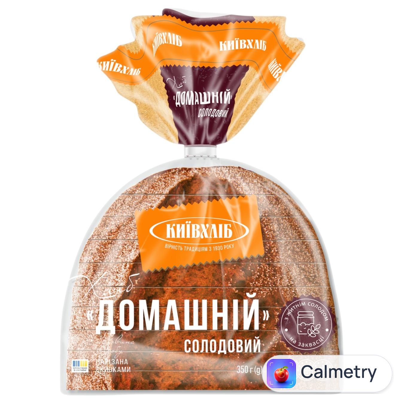 Хліб Київхліб Домашній солодовий половина нарізаний 350г