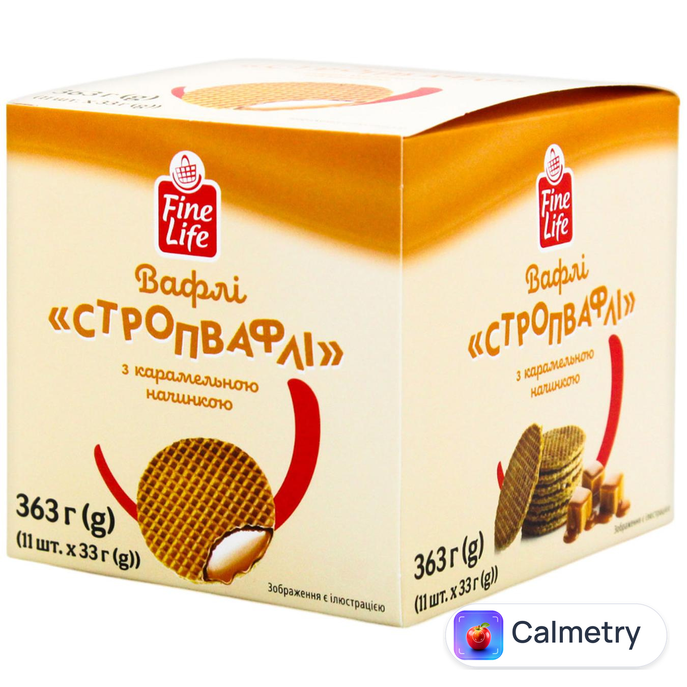 Вафлі Fine Life Стропвафлі з карамельною начинкою 363г
