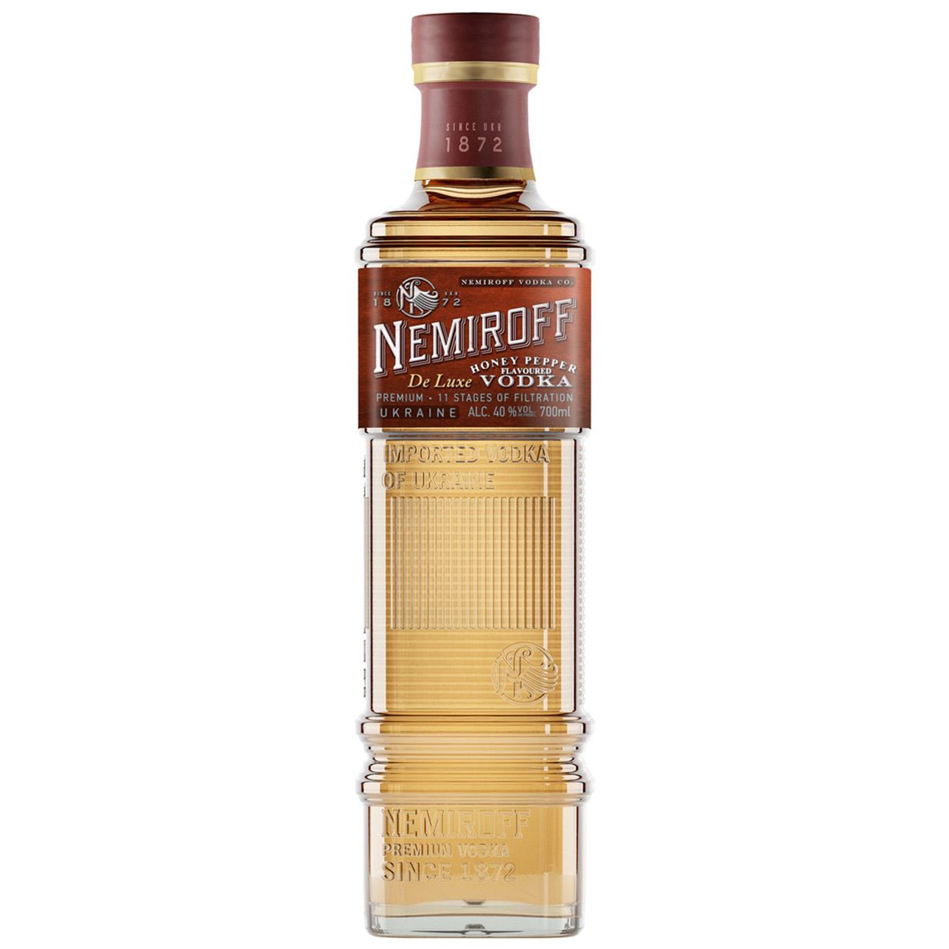 Настоянка Nemiroff De Luxe Медова з перцем 40% 0,7л — фото продукту