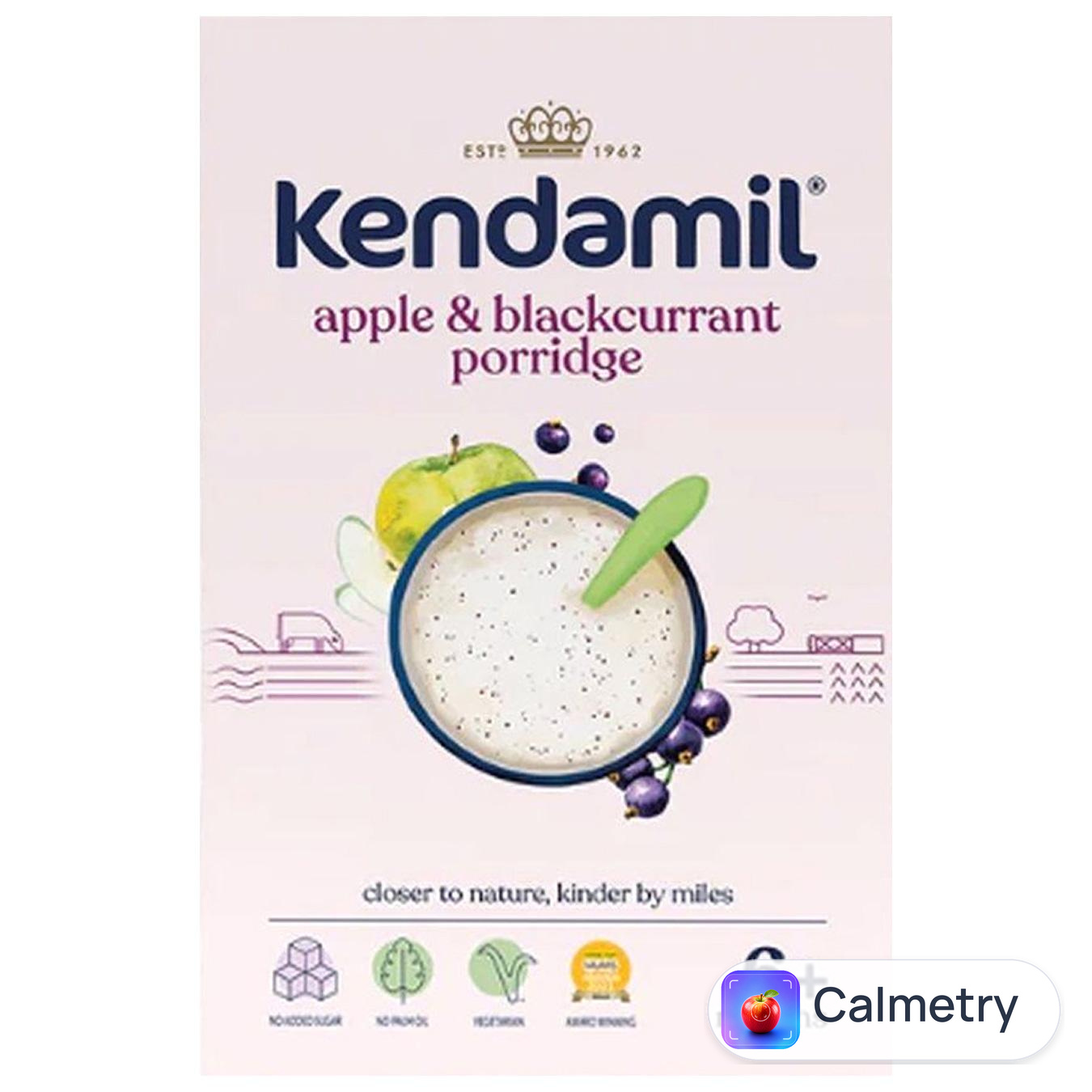 Каша Kendamil молочна з яблуком та чорною смородиною 150г