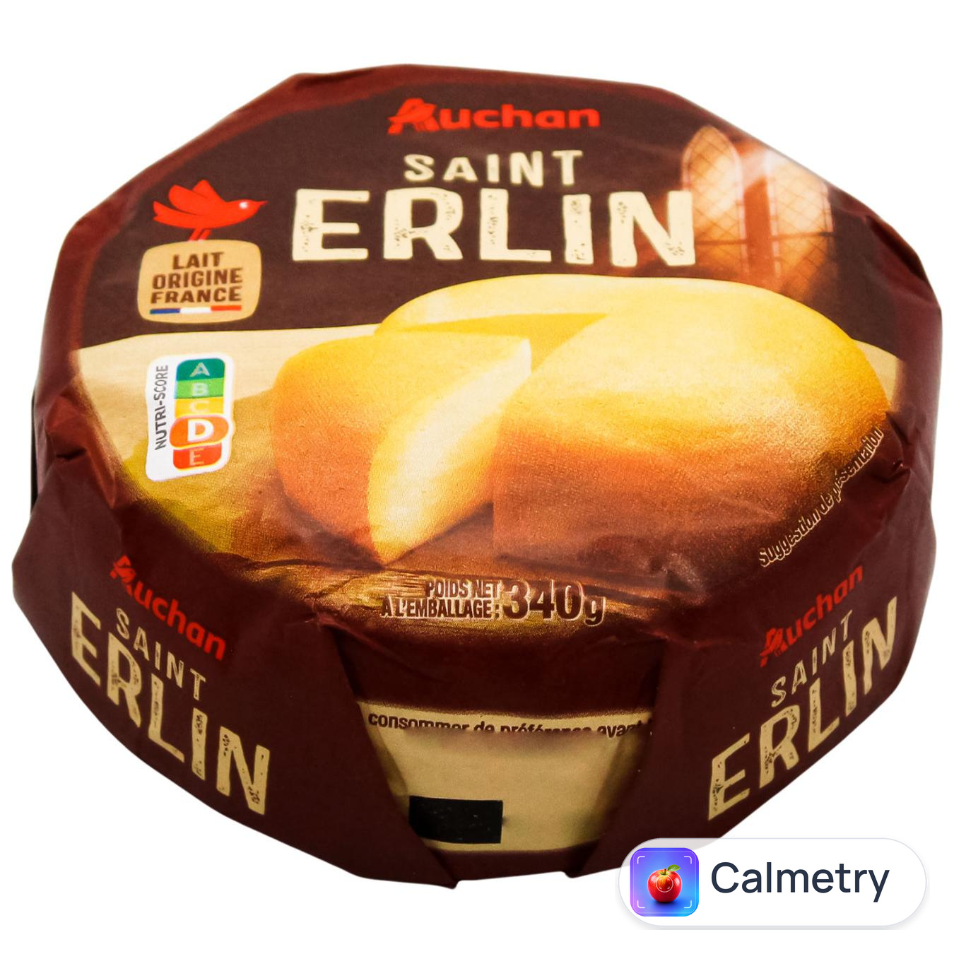 Сир Auchan Сент Ерлін напівтвердий 26% 340г