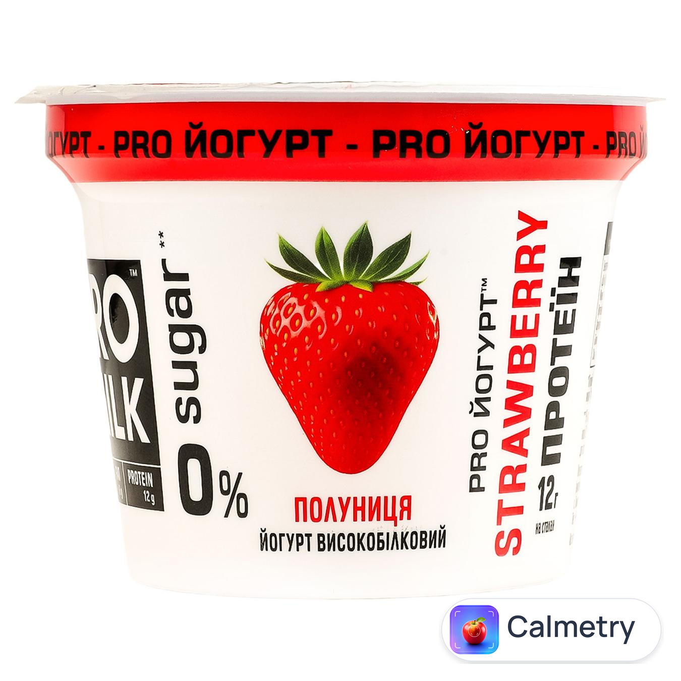 Йогурт Pro Milk високобілковий полуниця без цукру 3% 200г