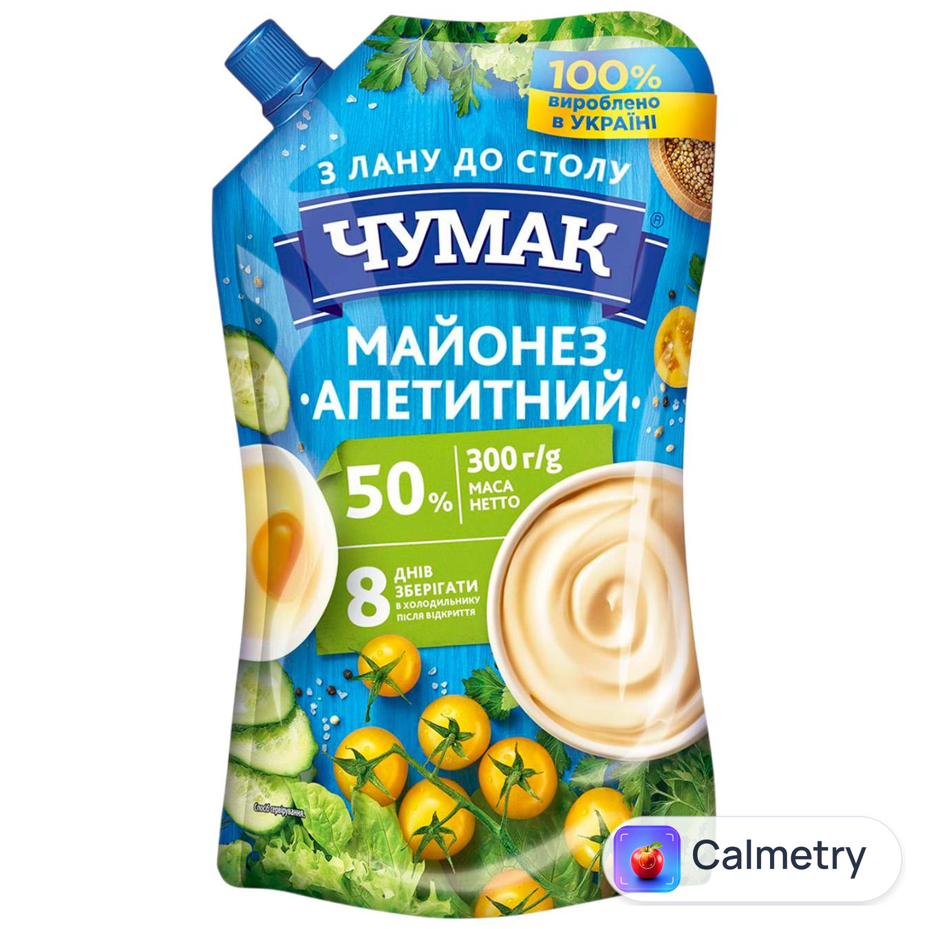 Майонез Чумак Апетитний 50% 300г — фото продукту