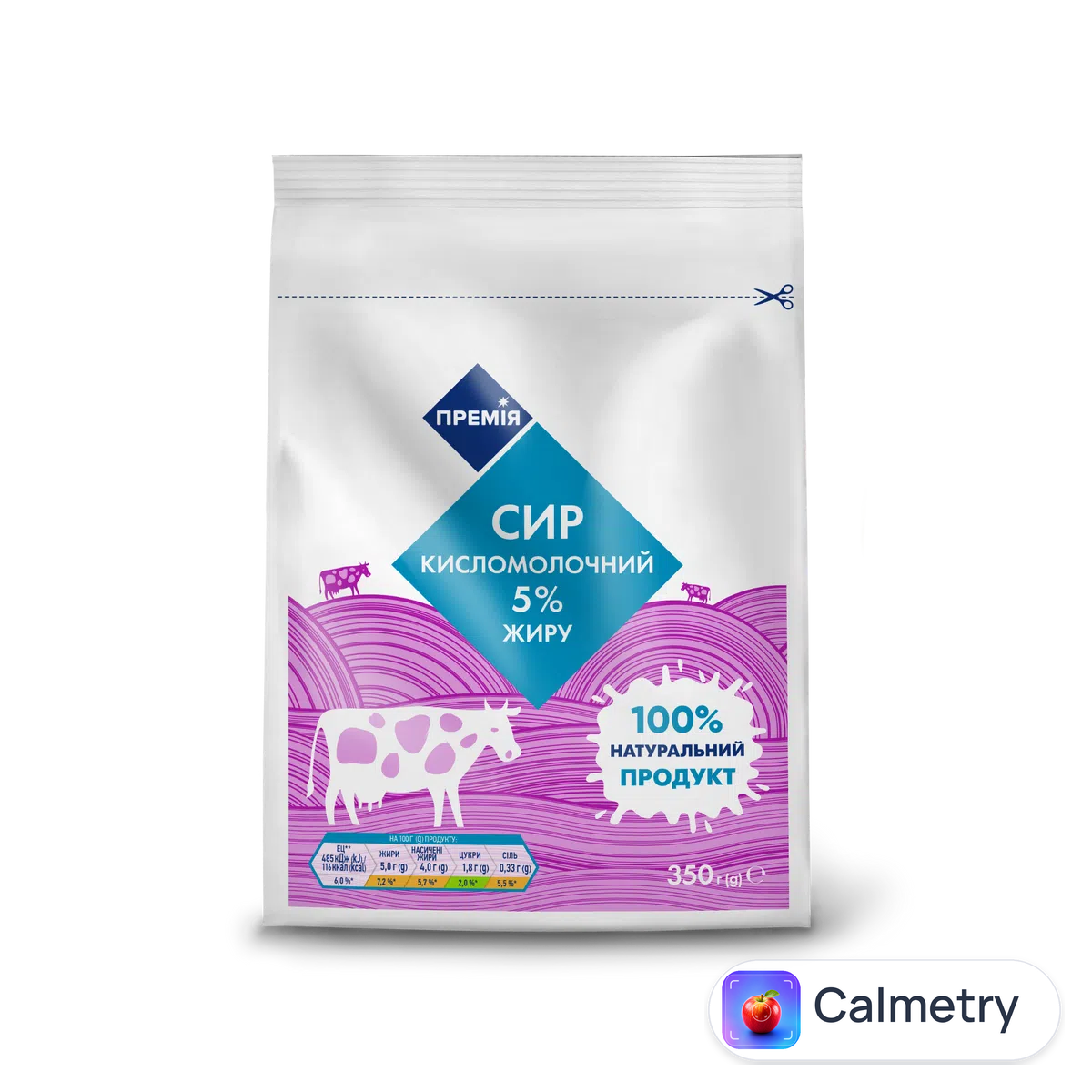 Сир кисломолочний «Премія»® 5% 350г