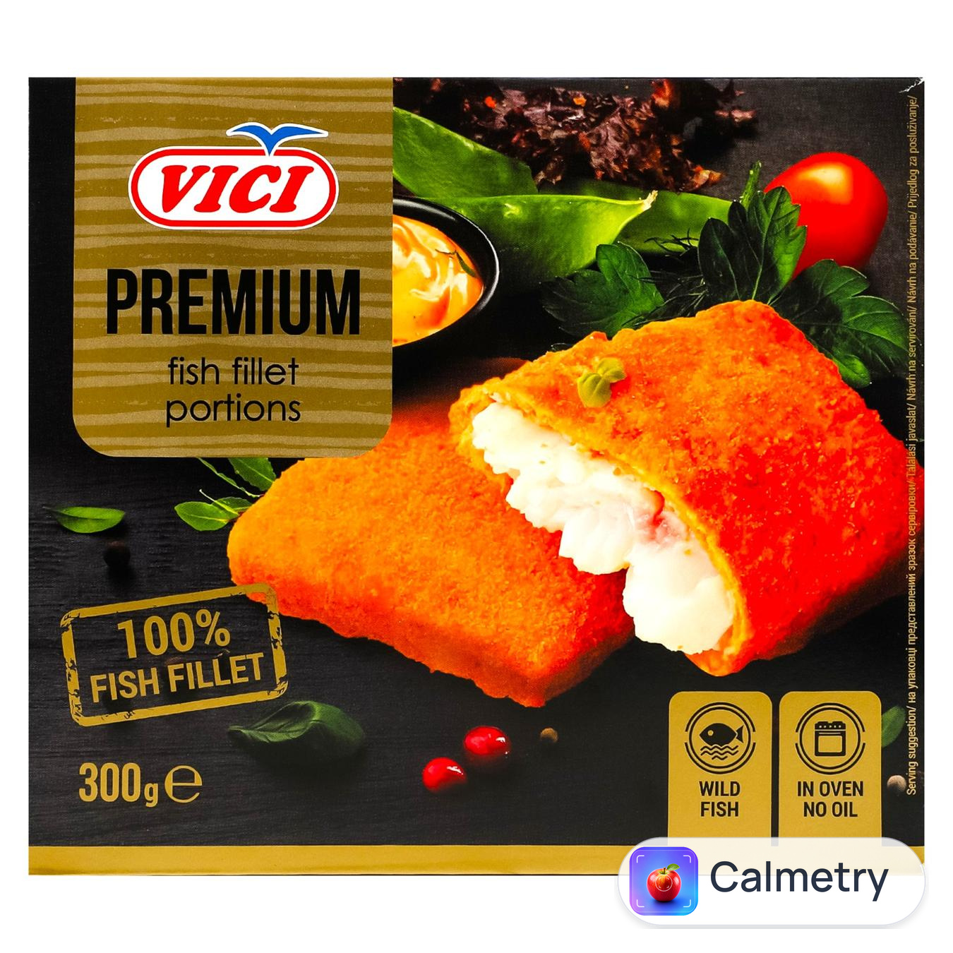 Порції рибні з філе хека Vici Premium в паніровці обсмажені заморожені 300г