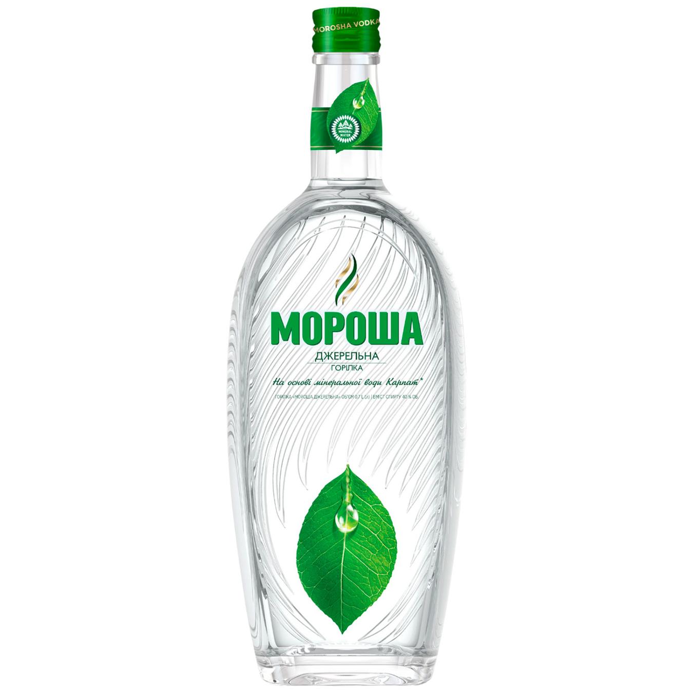 Горілка Мороша Джерельна 40% 1л — фото продукту