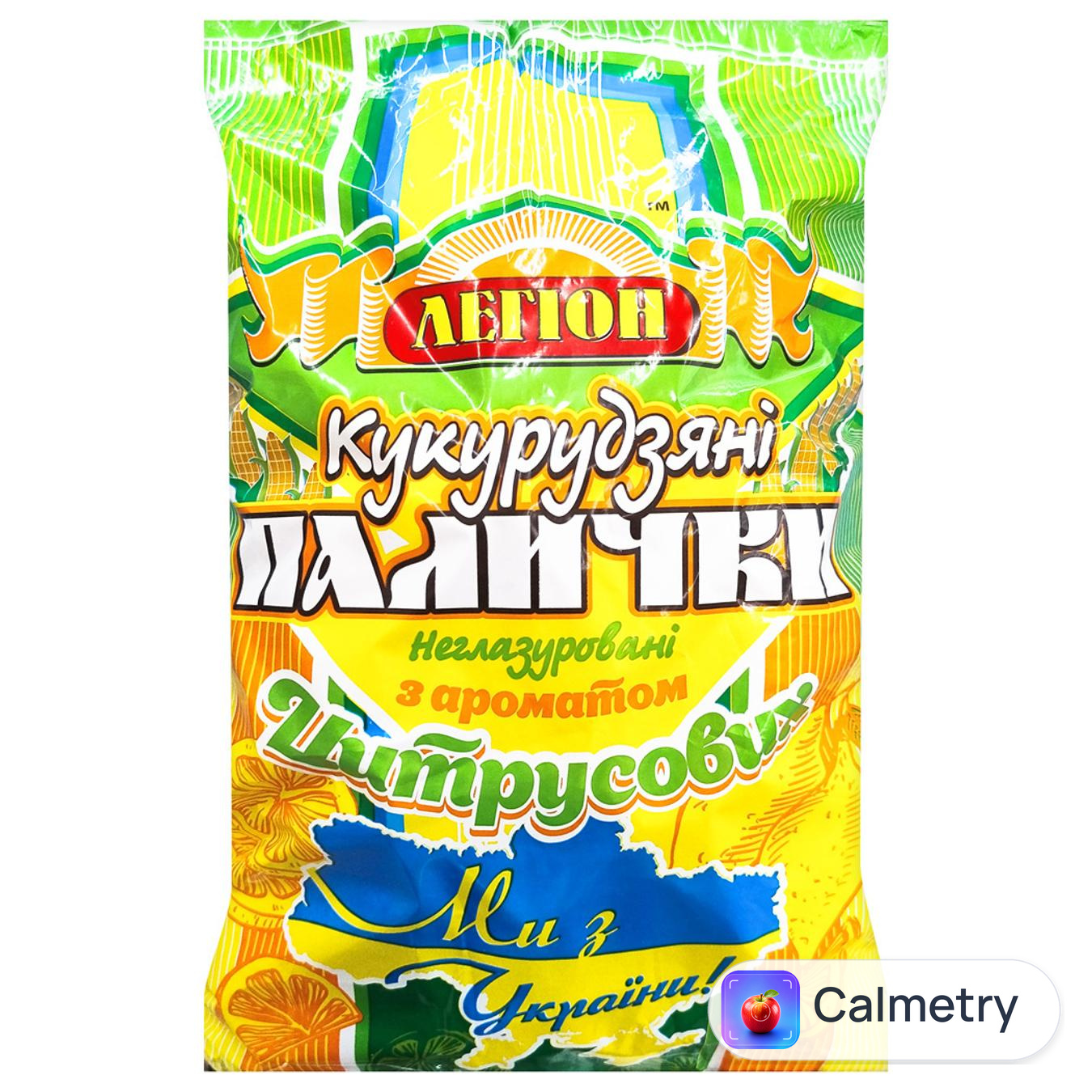 Палички кукурудзяні Легіон неглазуровані зі смаком цитрусу 150г