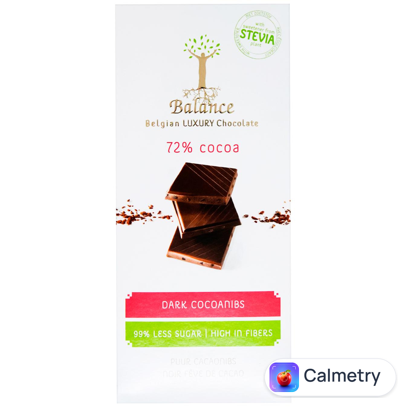 Шоколад чорний Balance без цукру 72% 100г