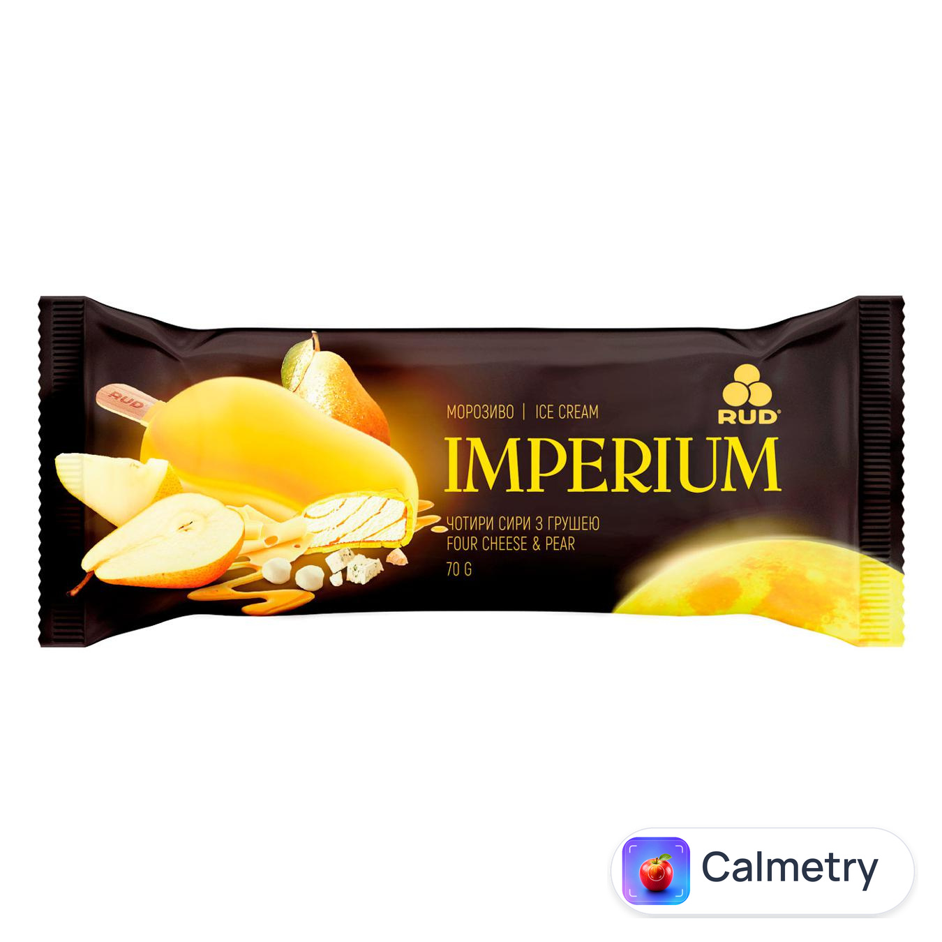 Морозиво Рудь Imperium Чотири сири з грушею ескімо 70г — фото продукту