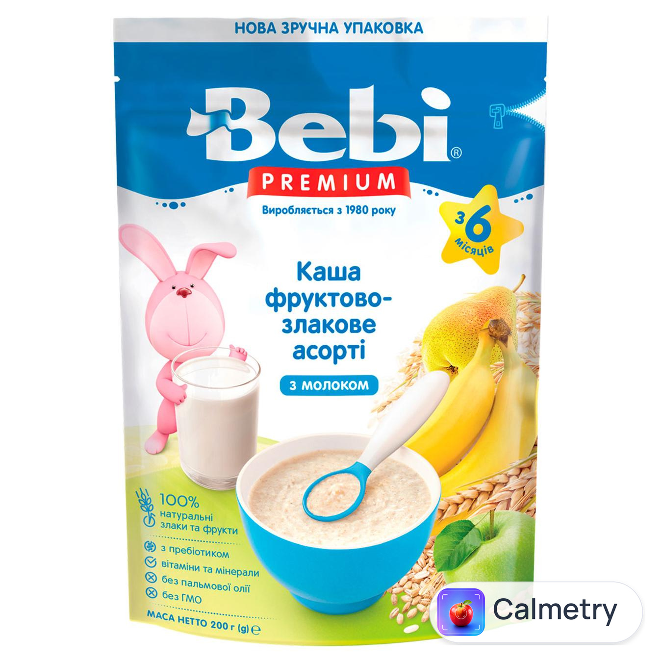 Каша Bebi Premium фруктово-злакове асорті 250г