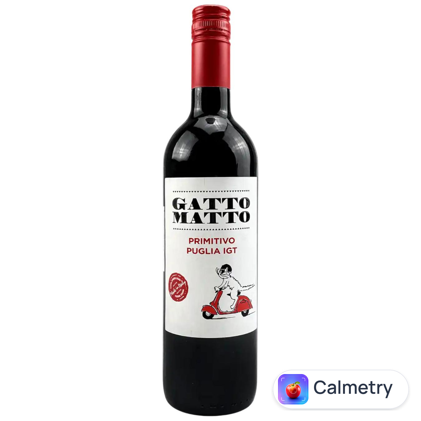 Вино Gatto Matto Primitivo червоне сухе 12,5% 0,75л