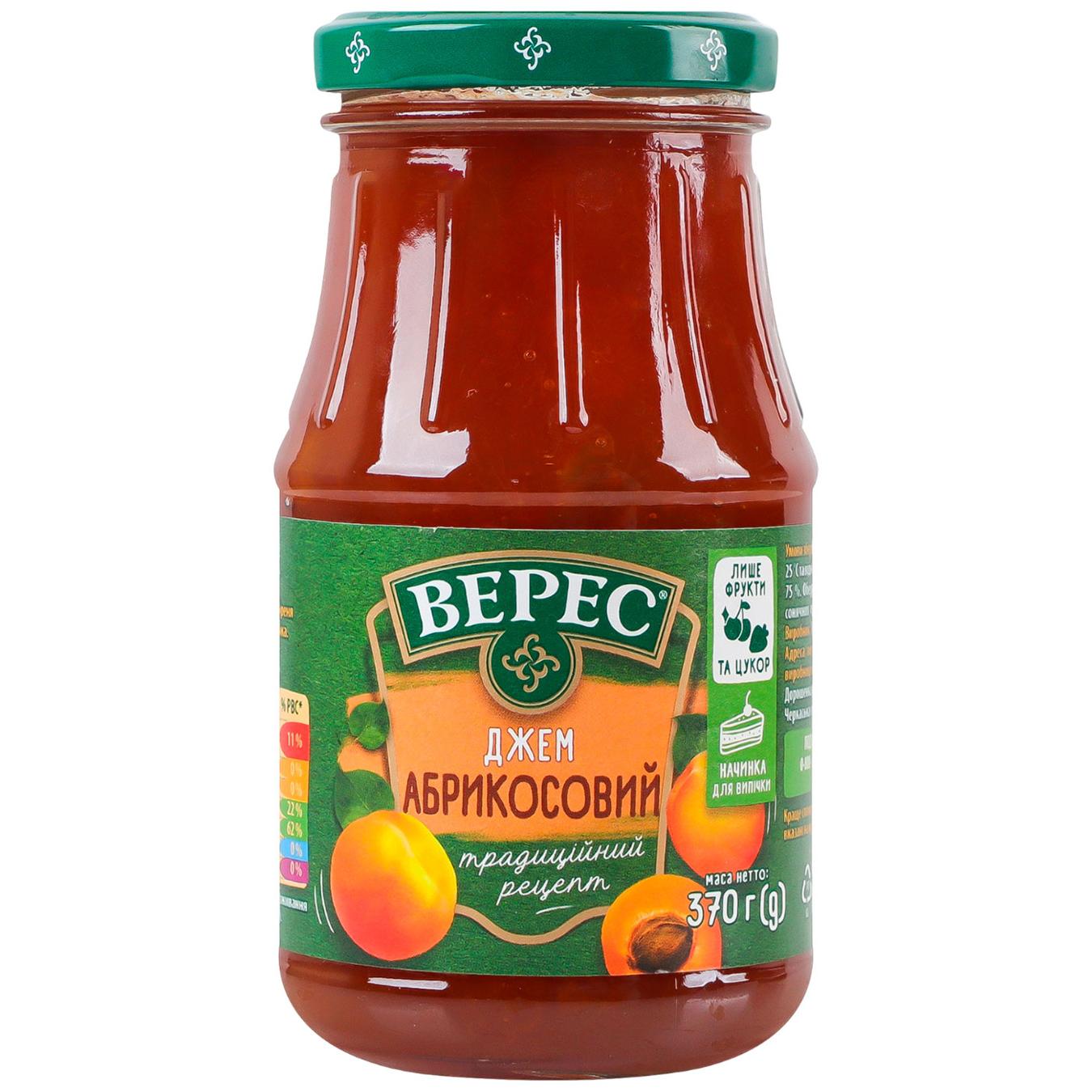 Джем Верес абрикосовий 370г — фото продукту