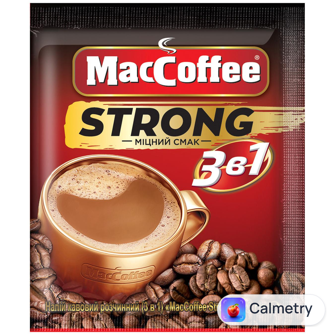Напій кавовий MacCoffee Strong 3в1 20г — фото продукту