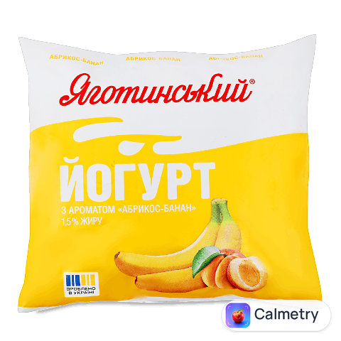 Йогурт Яготинський Абрикос-банан 1,5% п/е, 400г