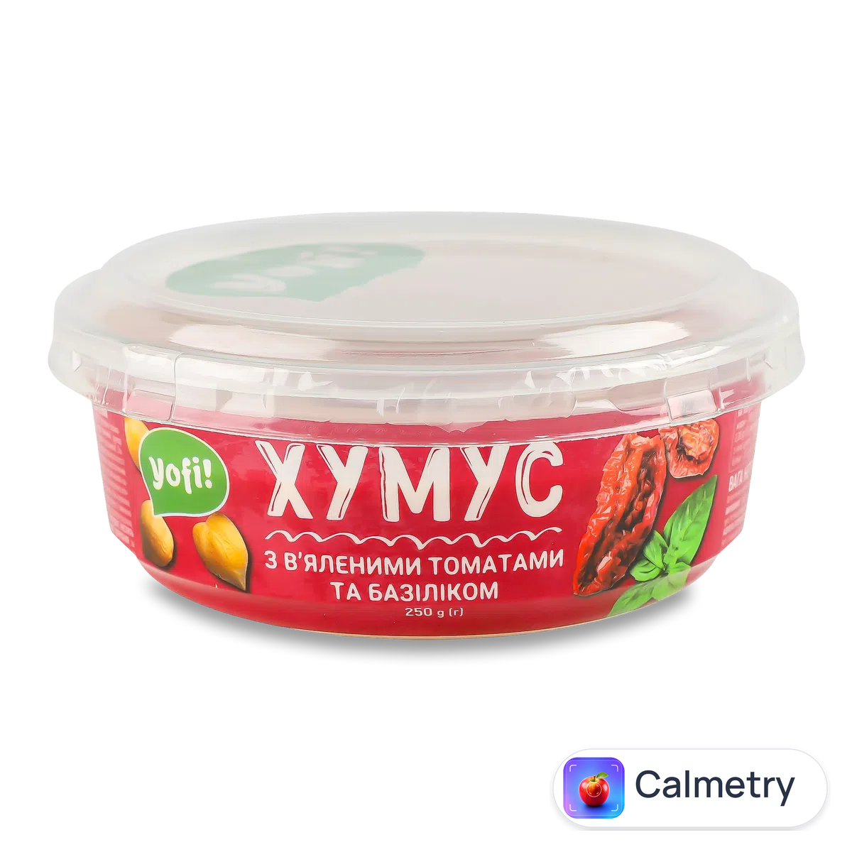 Закуска YoFi! Hummus з в'яленими томатами і базиліком 250г