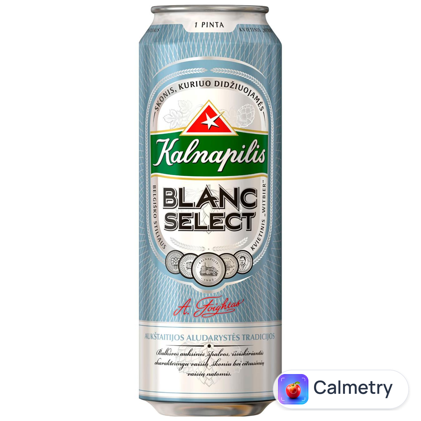 Пиво Kalnapilis Blanc Select світле нефільтроване 4,7% 0,568л