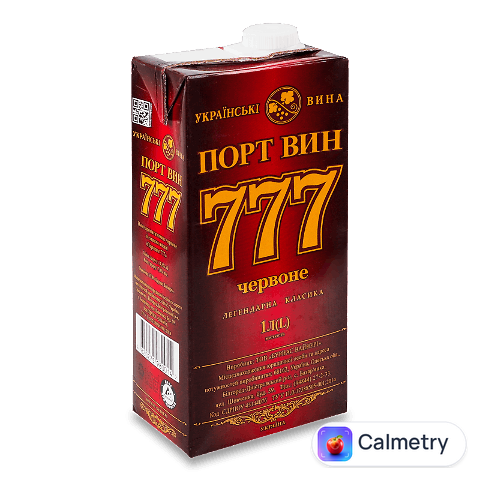 Вино Порт вин 777 зі смаком вишні червоне, 1л