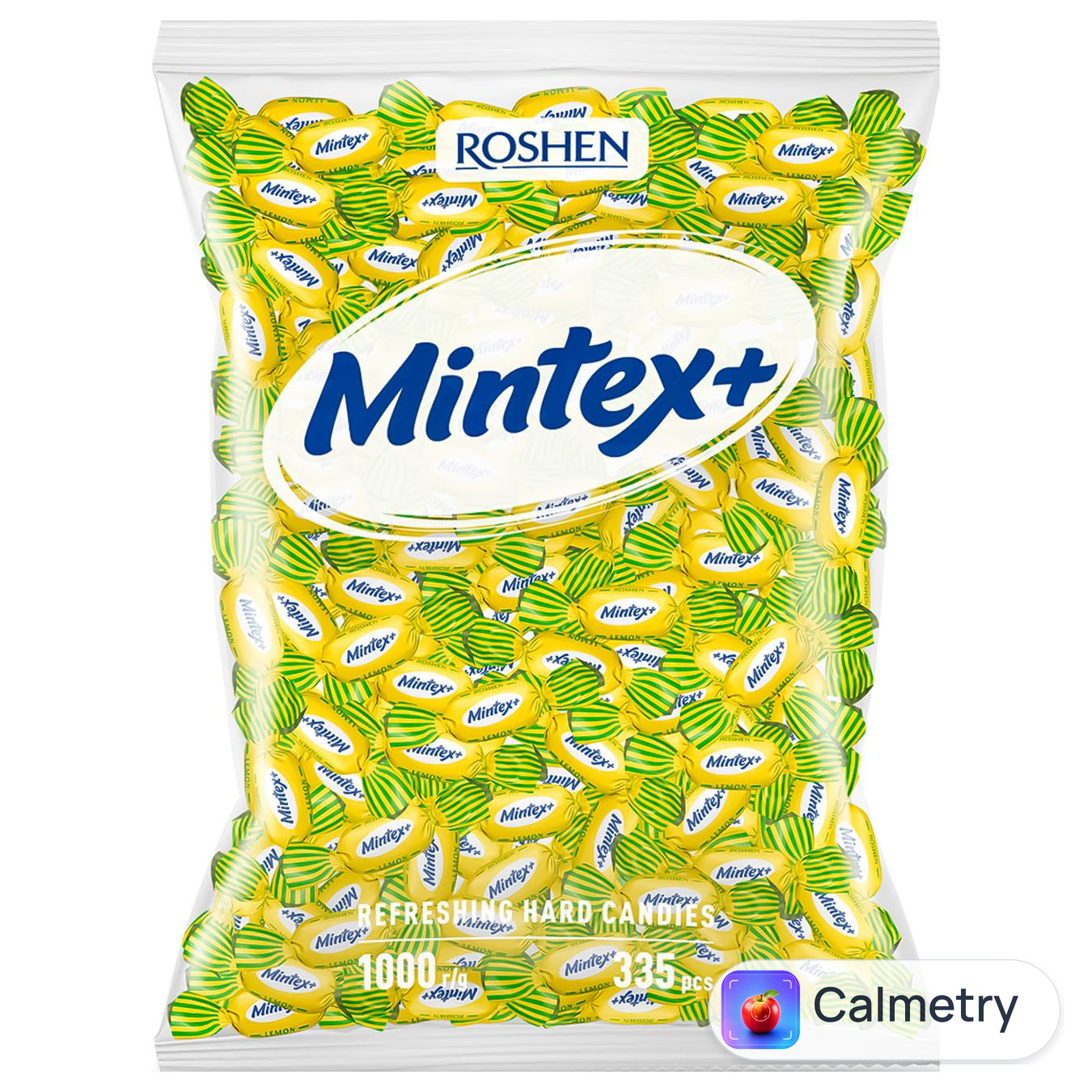 Карамель Roshen Mintex+ Lemon зі смаком лимону та ментолу