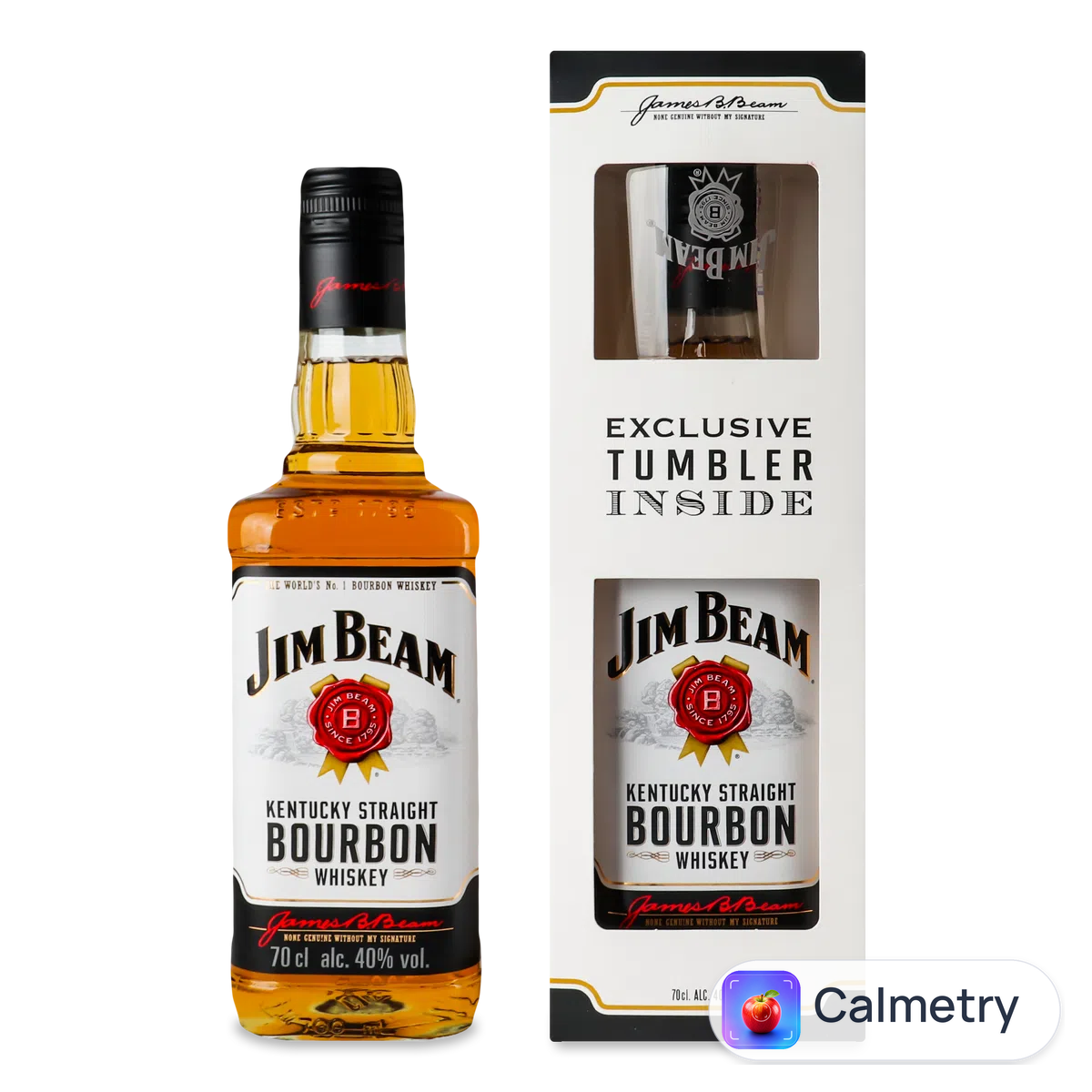 Віскі Jim Beam White + 1 склянка 0,7л