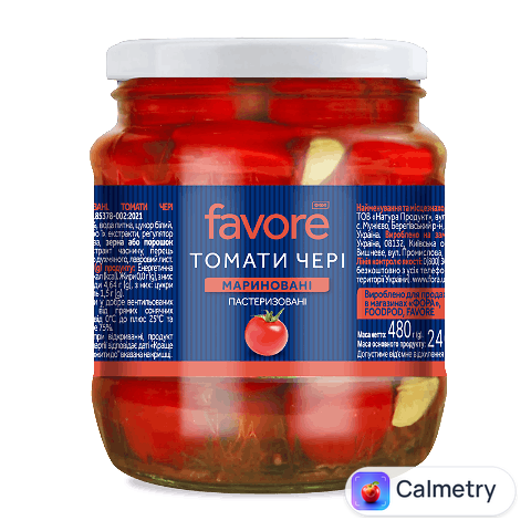 Томати Favore чері мариновані, 480г