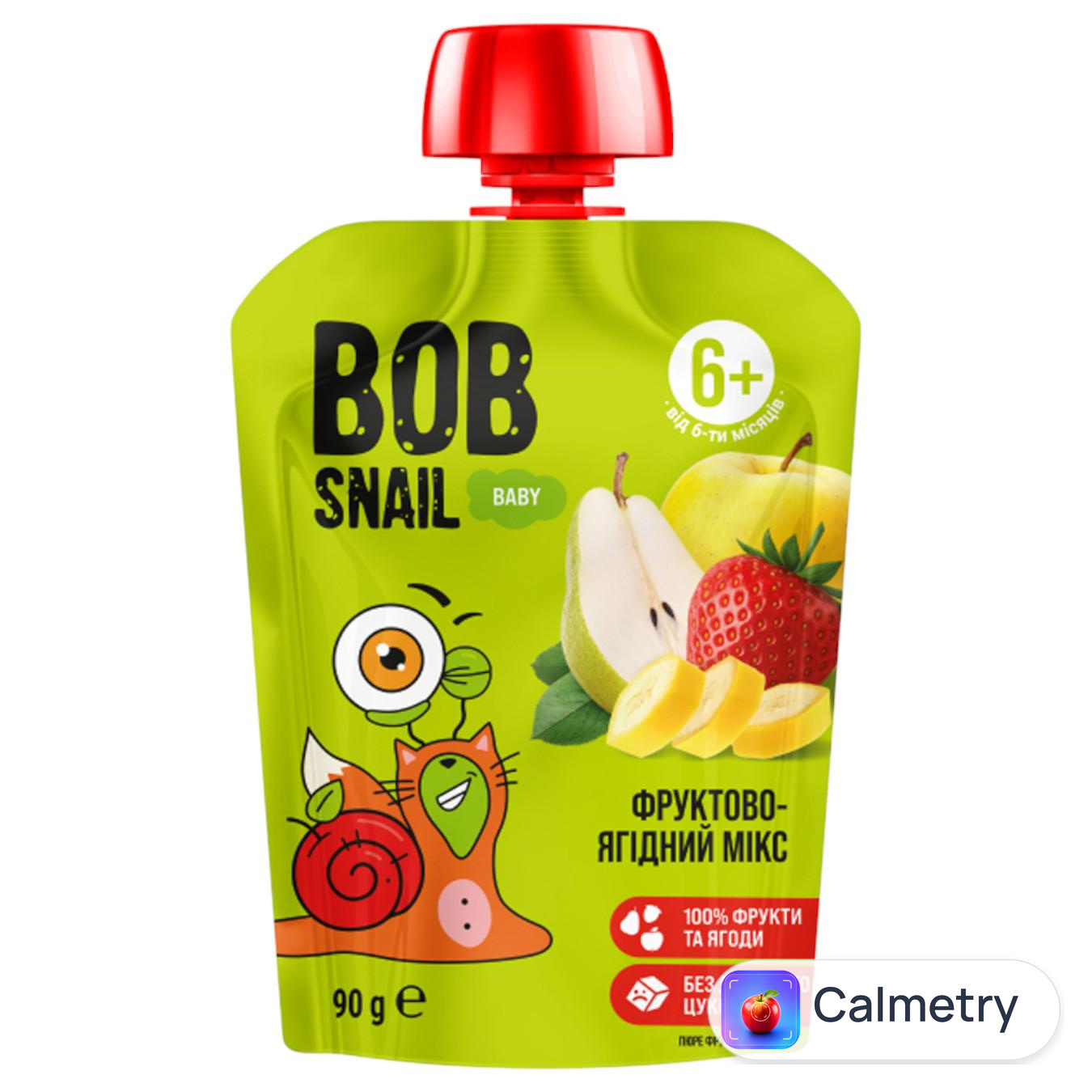 Пюре дитяче Bob Snail Фруктово-ягідний мікс 90г