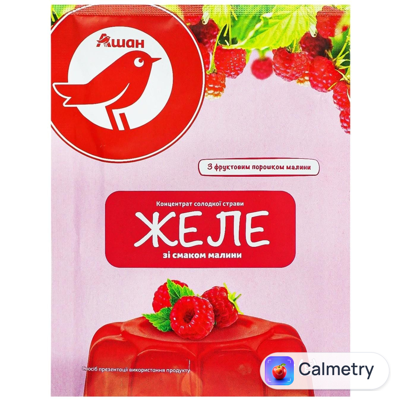 Желе Auchan зі смаком малини 90г