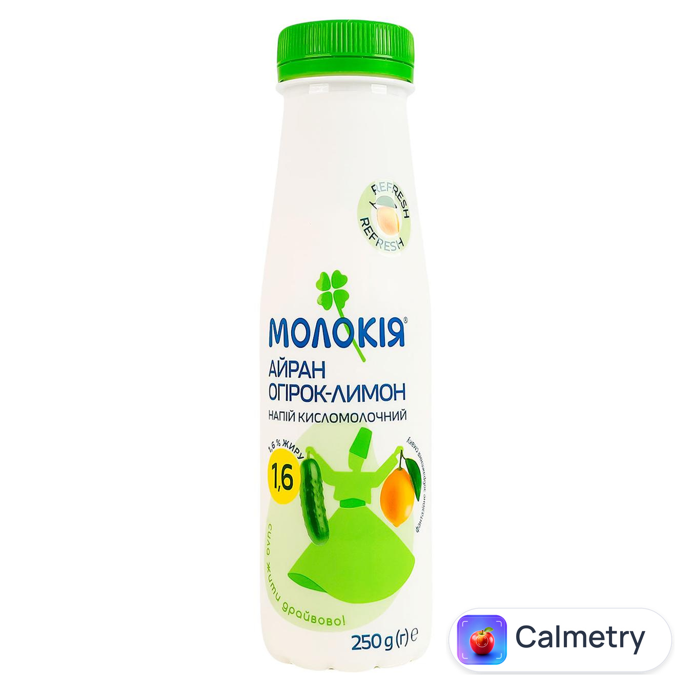 Айран Молокiя Огірок-лимон 1,6% 250г