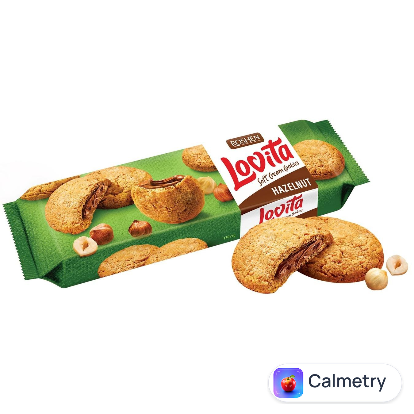 Печиво Roshen Lovita Soft Cream Cookies з горіховою начинкою 127г