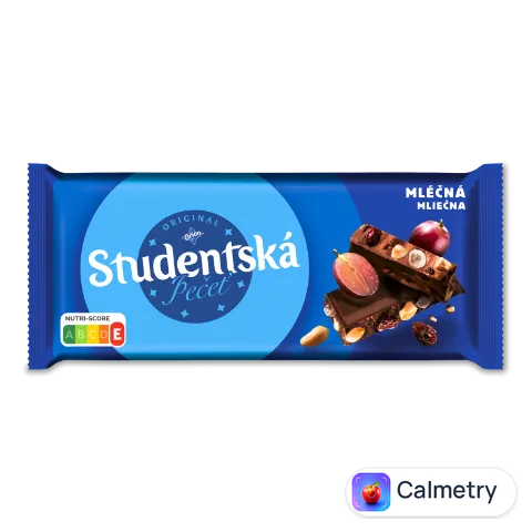 Шоколад молочний Studentska з арахісом, родзинками та желейними шматочками