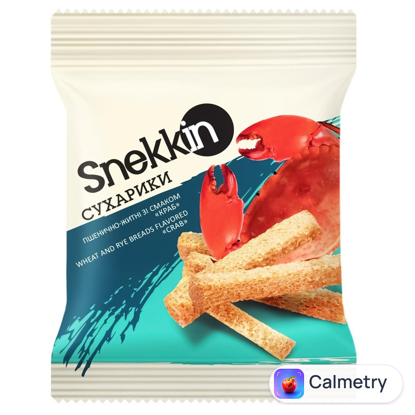 Сухарики Snekkin зі смаком краба 70г — фото продукту