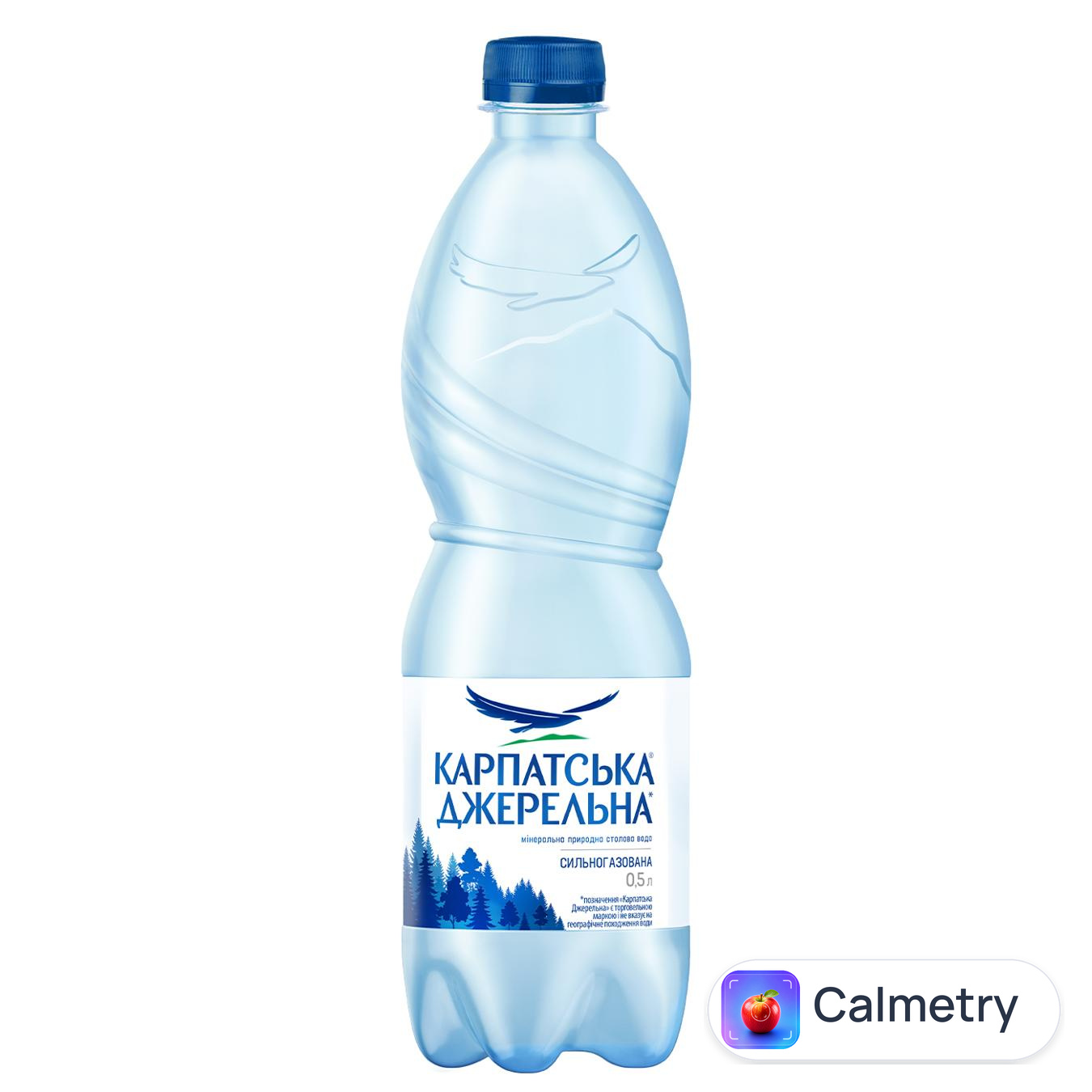 Вода мінеральна Карпатська Джерельна сильногазована 0,5л — фото продукту