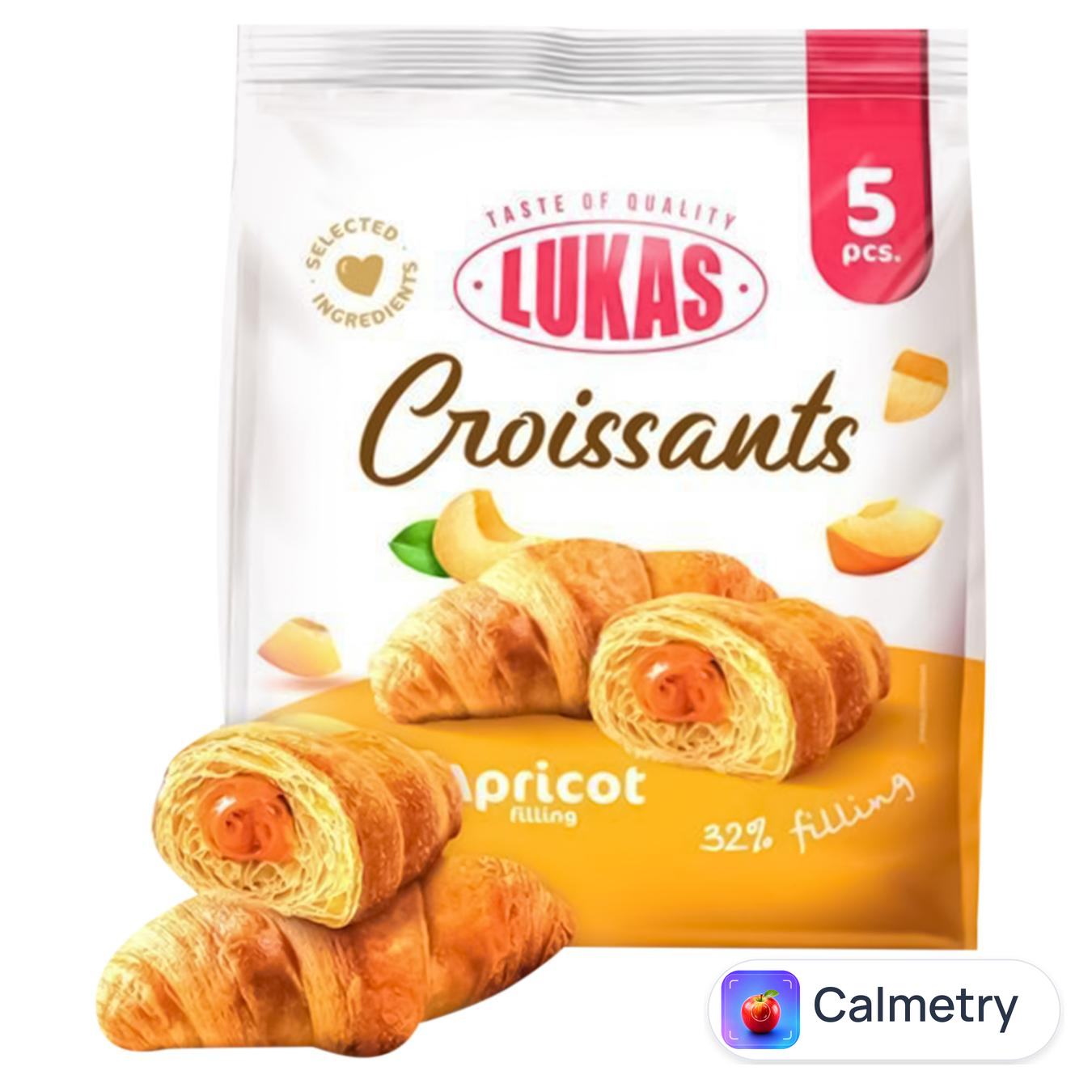 Круасанчик Lukas з абрикосовим наповнювачем 45г*5шт