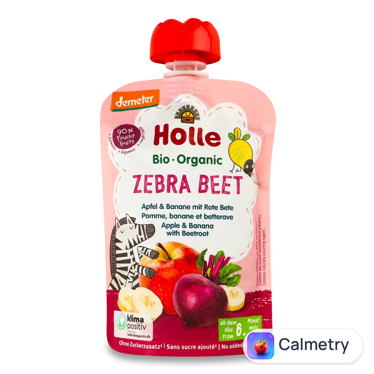 Пюре Holle Organic Zebra beet яблуко-банан-буряк 100г