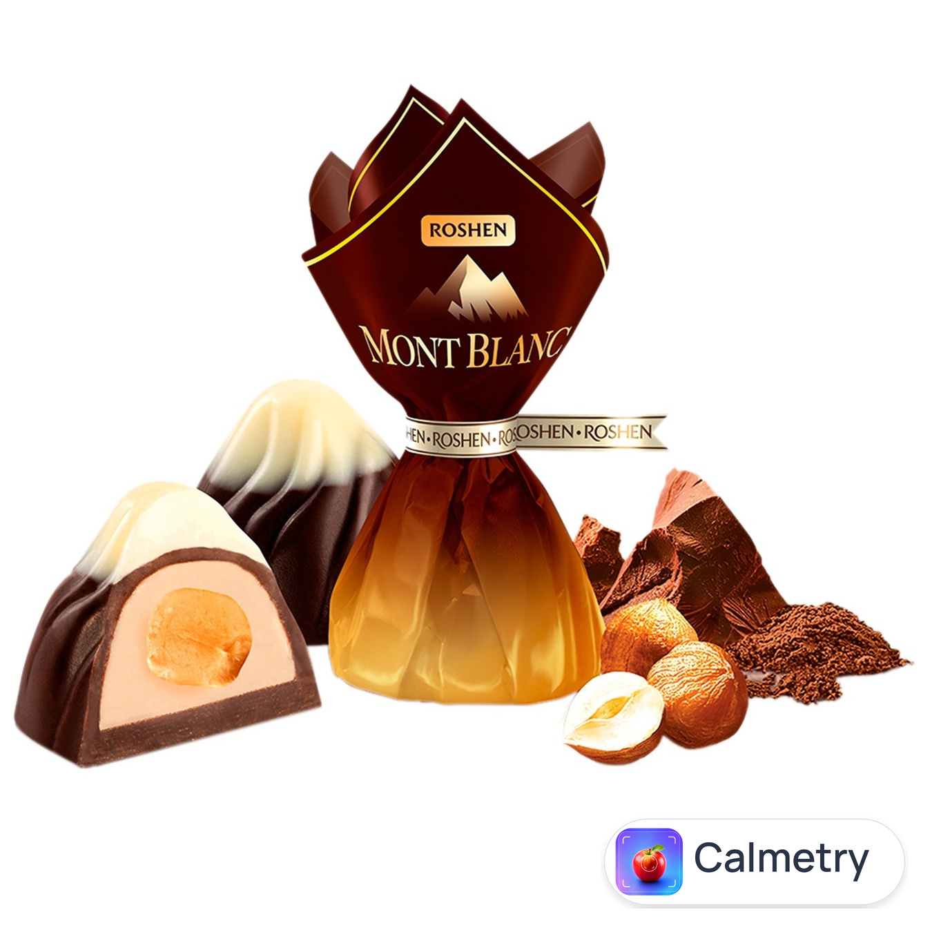 Цукерки Roshen Mont Blanc з цілим лісовим горіхом